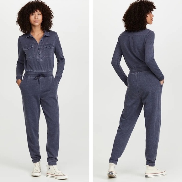 REVOLVE - 525 • French Terry Distressed Utility Jumpsuit size XS. NWT - Picture 1 of 7